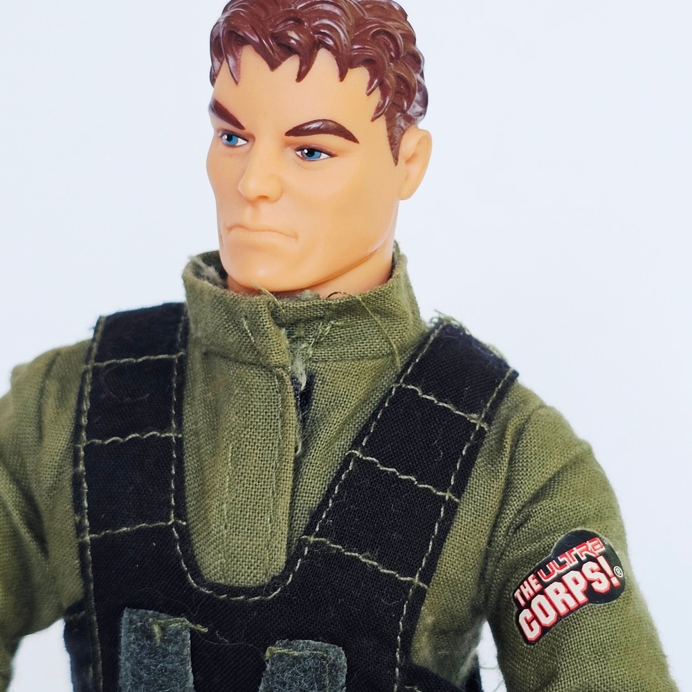 Vintage Lanard The Ultra Corps Pilot Action Figure 12 Inch Military Toy Helmet